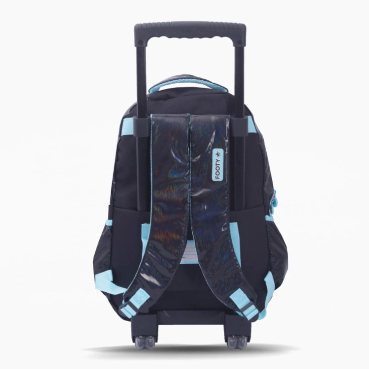 Mochila Escolar Footy 2026 Colorland Negra 18" con Carro Art.F26311